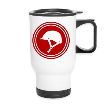 Reiterhut icon - Thermobecher mit Tragegriff - Weiß - Vorne