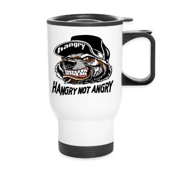 HUNGRY LITTLE BEAR unique design - Thermal mug with handle - white - Front