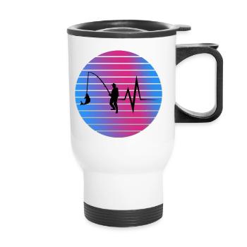 Fishing - Thermal mug with handle - white - Front