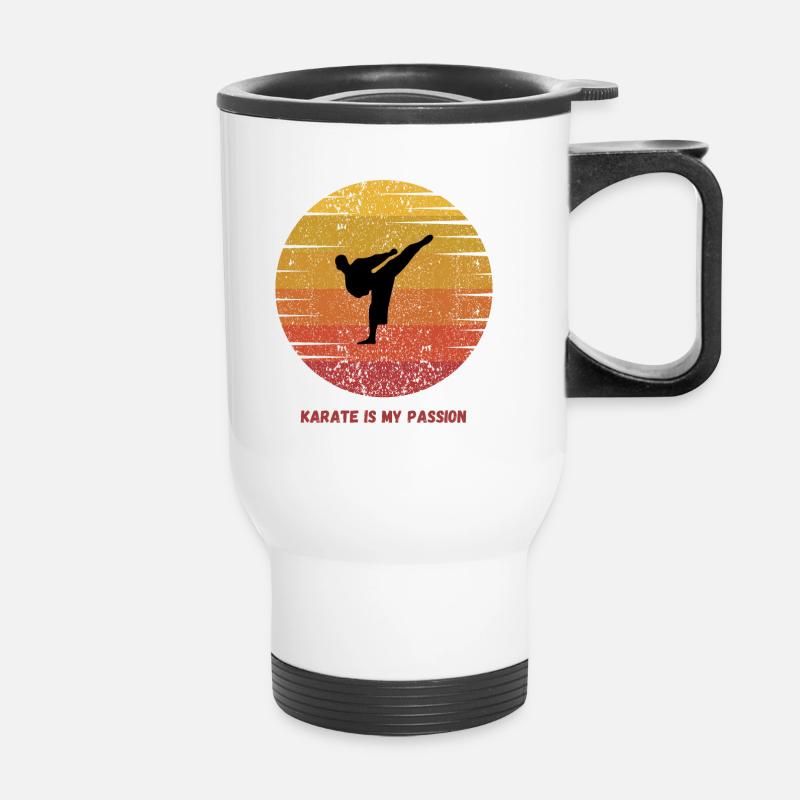 Karate - Thermal mug with handle - white