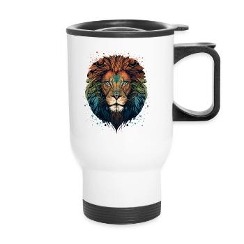 Roi de la jungle - Tasse isotherme avec poignée - blanc - Devant