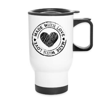 MADE WITH LOVE - Tasse isotherme avec poignée - blanc - Devant
