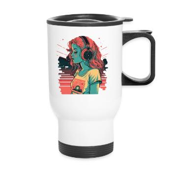 Waifu - Thermobecher mit Tragegriff - Weiß - Vorne