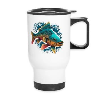 River Fish - Thermal mug with handle - white - Front