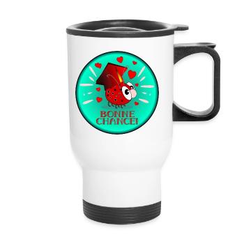 Bonne Chance Examen France - Succès - Tasse isotherme avec poignée - blanc - Devant