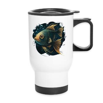 Cute Fish - Thermal mug with handle - white - Front