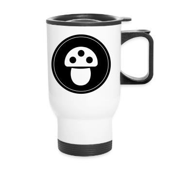 Mushrooms Symbol - Thermal mug with handle - white - Front