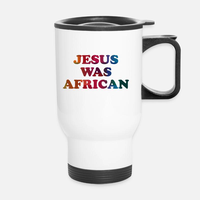 Jesus was african - Thermobecher mit Tragegriff - Weiß