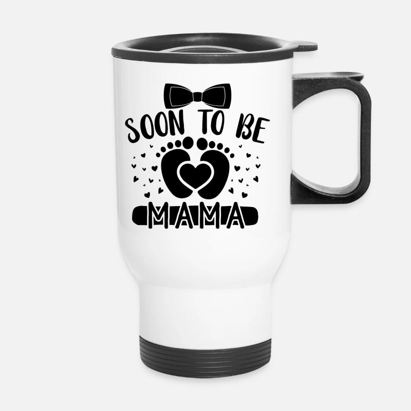 Enceinte, bientôt je serai maman, grossesse - Tasse isotherme avec poignée - blanc