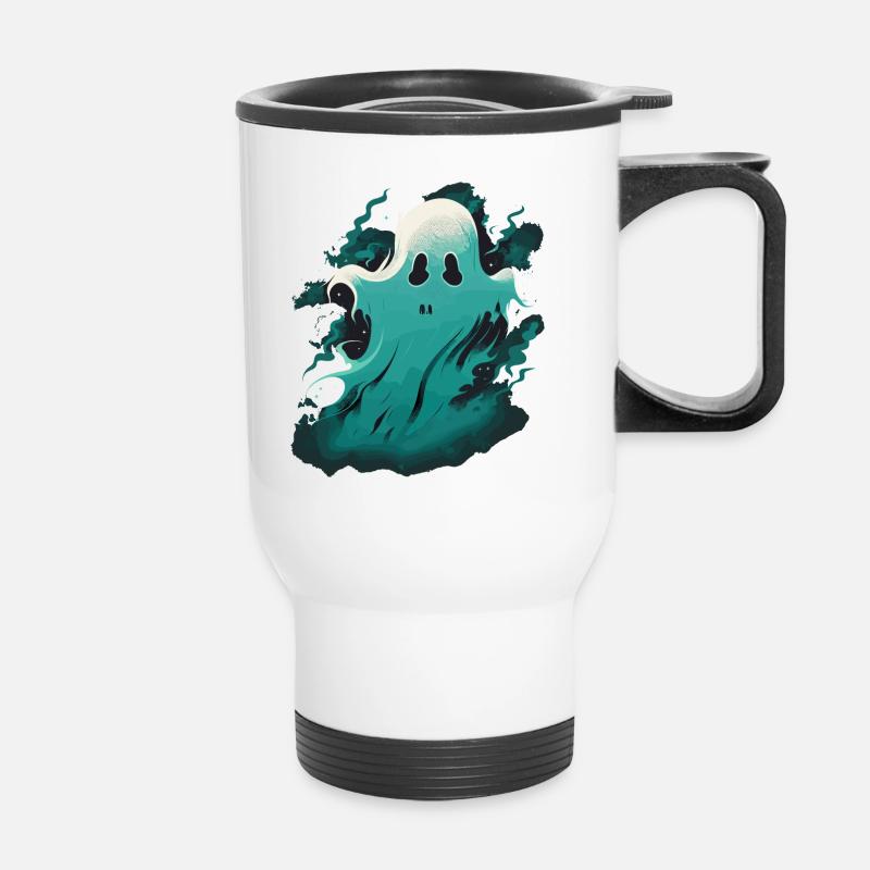 Conception fantôme - Tasse isotherme avec poignée - blanc