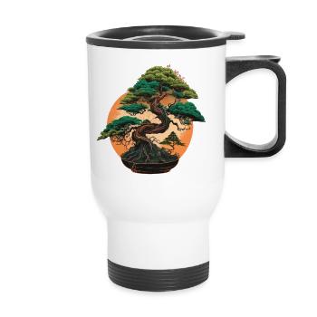 Bonsaï Forme étonnante - Tasse isotherme avec poignée - blanc - Devant