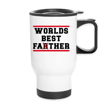 Worlds best Father - Thermal mug with handle - white - Front