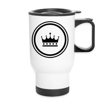 Symbole de la couronne - Tasse isotherme avec poignée - blanc - Devant