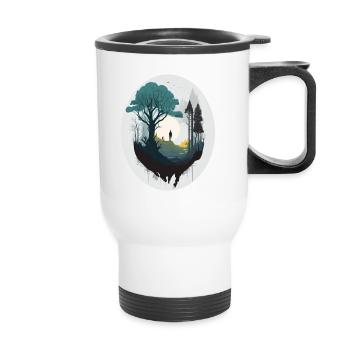 SURREAL - Thermal mug with handle - white - Front