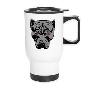 Pittbull Head Design Graphique - Tasse isotherme avec poignée - blanc - Devant