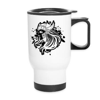 Viking Woman Warrior Viking - Thermal mug with handle - white - Front