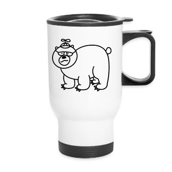 Anti-Zoo Ten - Thermal mug with handle - white - Front