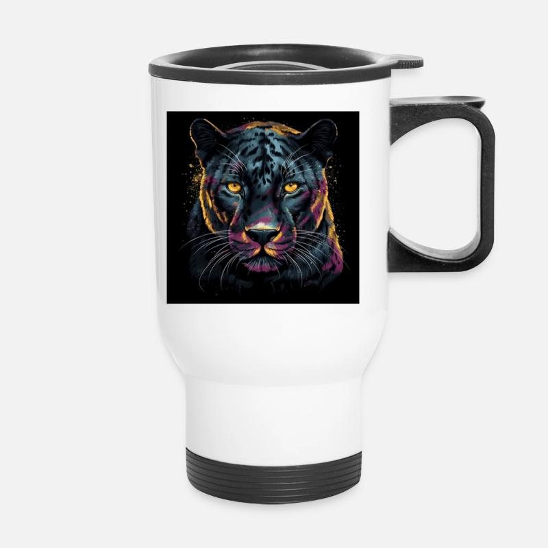 DER SCHWARZE PANTHER - Thermobecher mit Tragegriff - Weiß