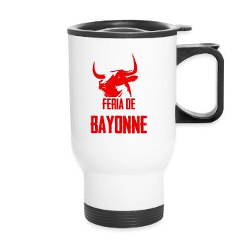 Feria de Bayonne - Tasse isotherme avec poignée - blanc - Devant