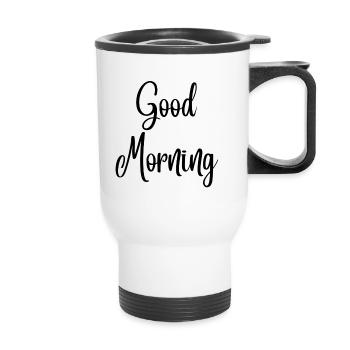 Good Morning - Thermobecher mit Tragegriff - Weiß - Vorne