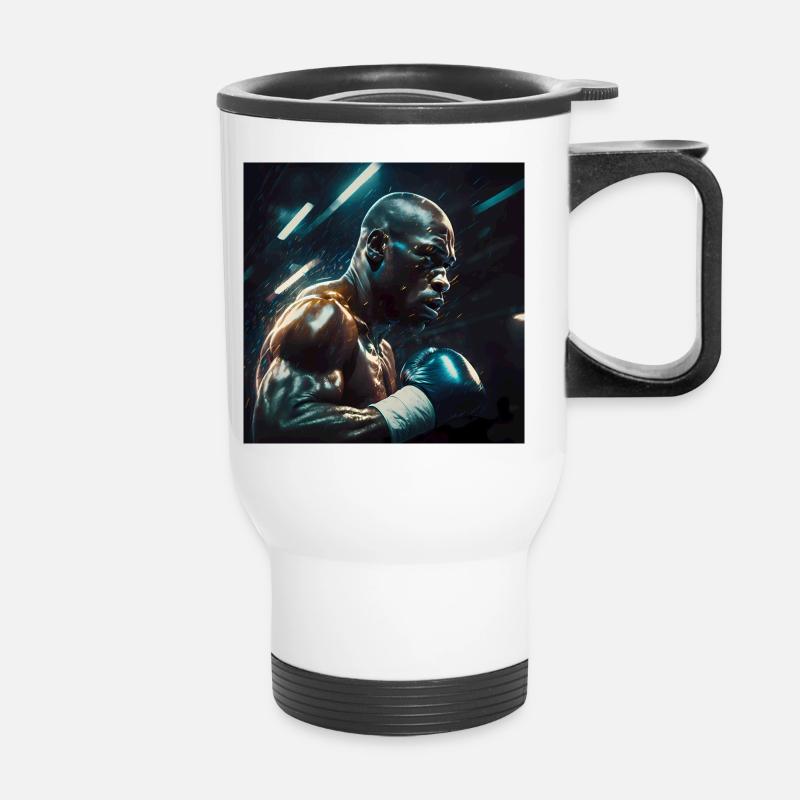 Boxing Poster - Thermal mug with handle - white