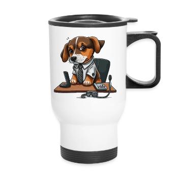 Canine Executive - Thermal mug with handle - white - Front