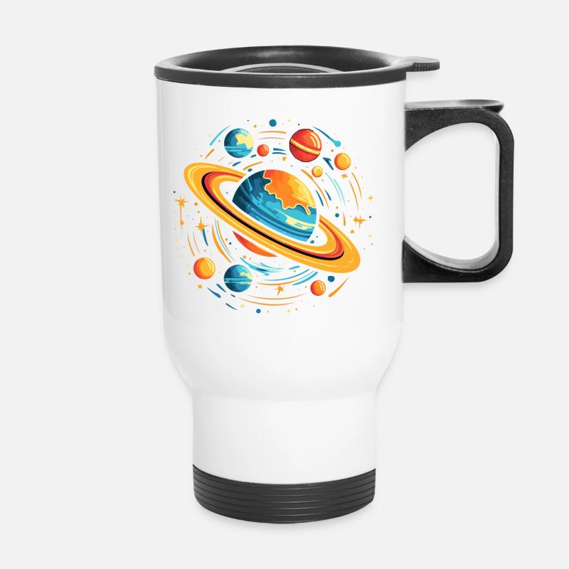 Galaxies spatiales Planètes - Tasse isotherme avec poignée - blanc