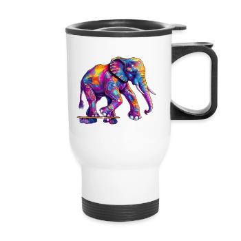 Metal Elephantastic - Thermal mug with handle - white - Front