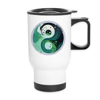Yin Yang - Thermobecher mit Tragegriff - Weiß - Vorne