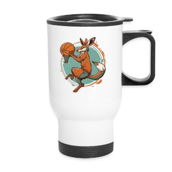 Hoops Star Kangourou - Tasse isotherme avec poignée - blanc - Devant