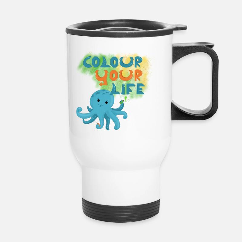 Calmar graffiti - Tasse isotherme avec poignée - blanc