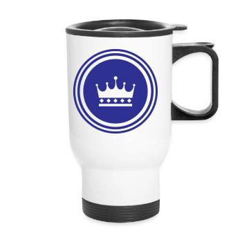 Symbole de la couronne - Tasse isotherme avec poignée - blanc - Devant