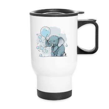 Explosion de bulles - Tasse isotherme avec poignée - blanc - Devant