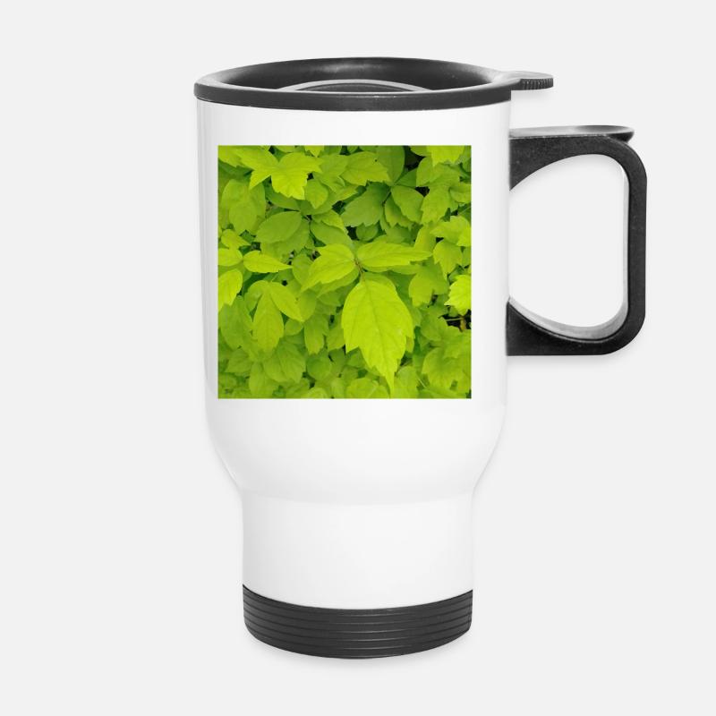 Eschen Ahorn / Acer negundo - Thermobecher mit Tragegriff - Weiß