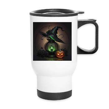 Witch Hat - Thermal mug with handle - white - Front