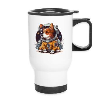 Canine Cosmos - Thermal mug with handle - white - Front