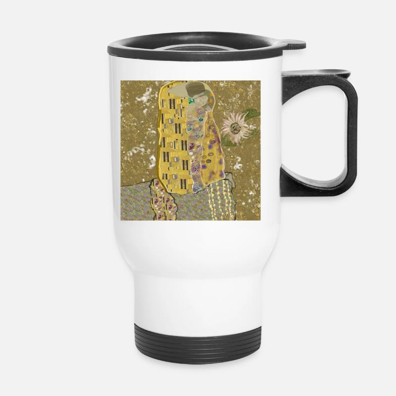 Eternal Embrace Reimagined - Thermal mug with handle - white