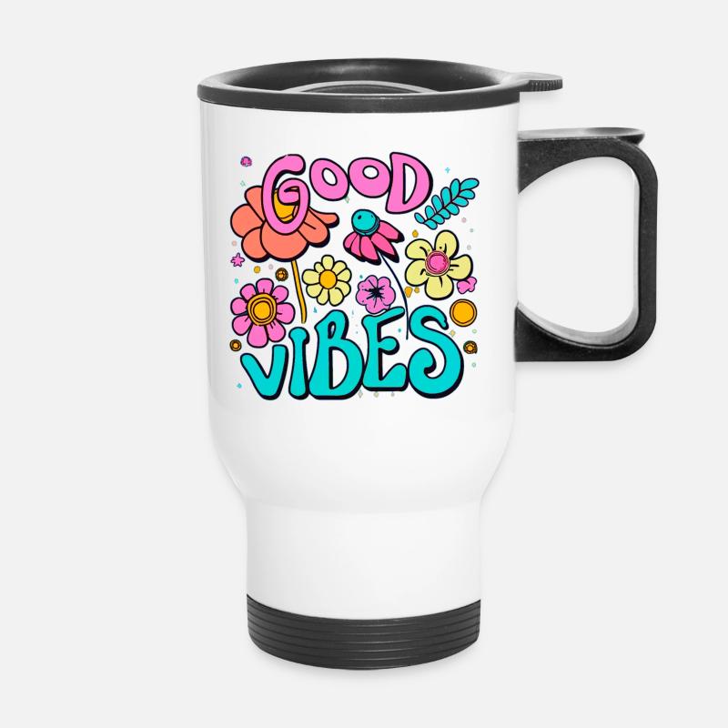 Vibes - Thermobecher mit Tragegriff - Weiß