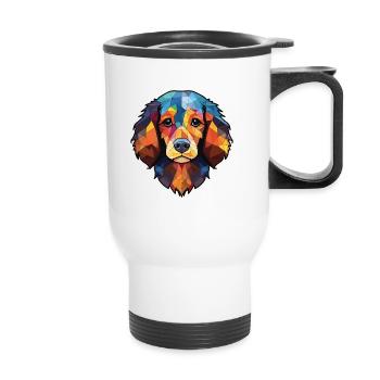 Anglos Français De Petite Venerie Hund Aquarell - Thermobecher mit Tragegriff - Weiß - Vorne