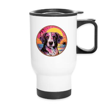 Slovensky Kopov Dog Breed Colorful Cartoon Waterco - Thermal mug with handle - white - Front
