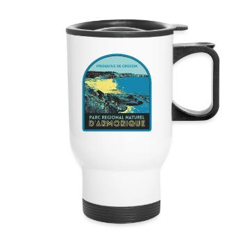 Parc armorique, Presqu'île Crozon : Nature Côtière - Tasse isotherme avec poignée - blanc - Devant