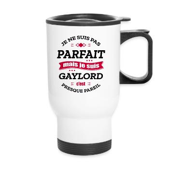 GAYLORD PARFAIT - PRENOM GAYLORD - Tasse isotherme avec poignée - blanc - Devant