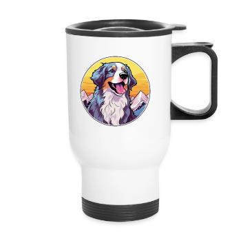 Perro de Presa Mallorquinische Hunderasse Cartoon Kawaii - Thermobecher mit Tragegriff - Weiß - Vorne