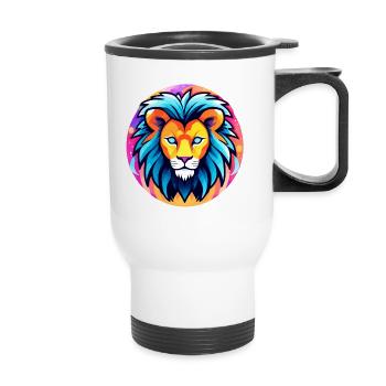 Dessin de Lion - Tasse isotherme avec poignée - blanc - Devant