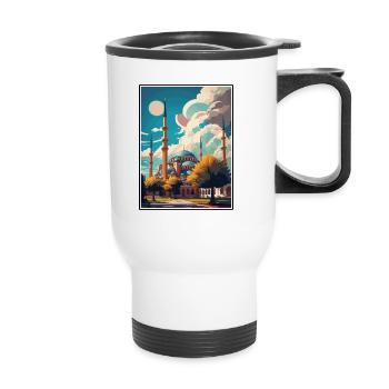 Edirne Türkei Vintage Reiseposter WPA Souvenir - Thermobecher mit Tragegriff - Weiß - Vorne