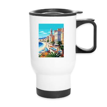 Nice Francescape Vintage Travel Poster Souvenir - Thermal mug with handle - white - Front