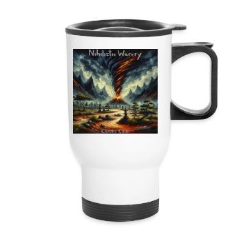 NW - Chaotic Calm - Thermal mug with handle - white - Front