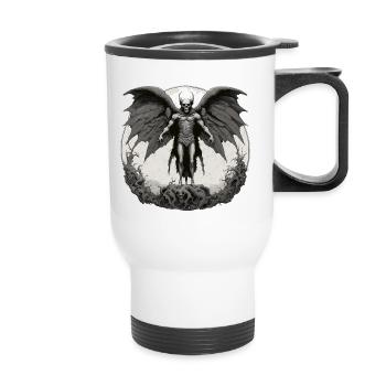 Mothman / Moth / Insect / Mythical Creature / Flutter - Thermal mug with handle - white - Front