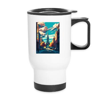 Glasgow Ecosse Vintage voyage affiche Souvenir - Tasse isotherme avec poignée - blanc - Devant