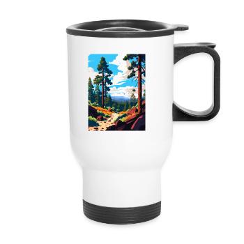 Cleveland National Forest Vintage Reiseposter - Thermobecher mit Tragegriff - Weiß - Vorne